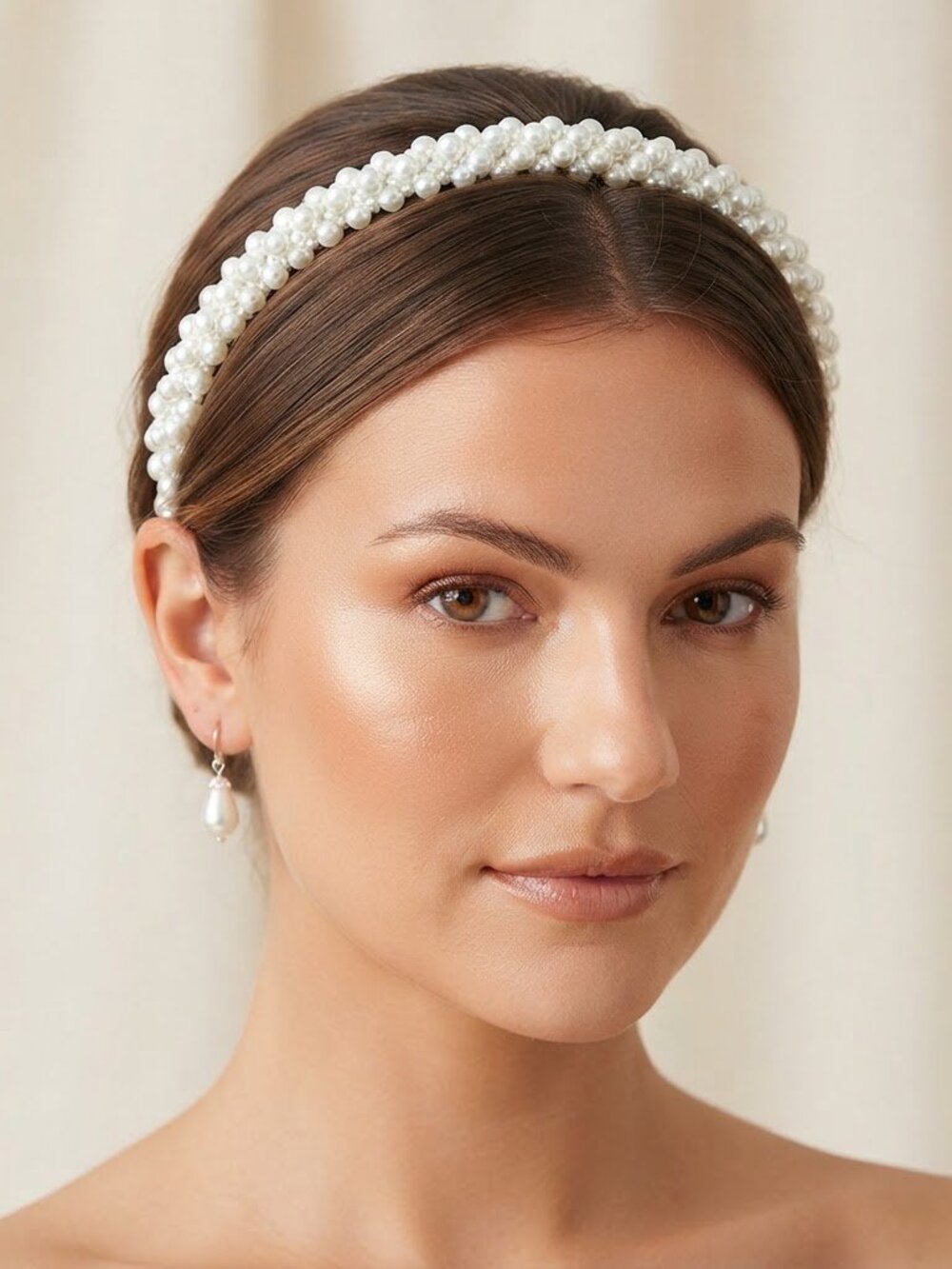 Perfect‎ Hairstyle with Our Hair Accessories - White Faux Pearl Headband Bead
